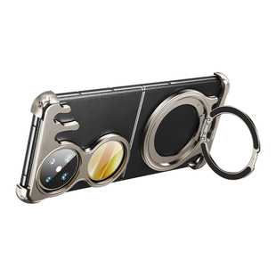 EARY液态金属适用华为pocket2手机壳新款无边框骨架折叠屏磁吸支架外壳翻盖poket高级壳子超薄后壳保护套男士