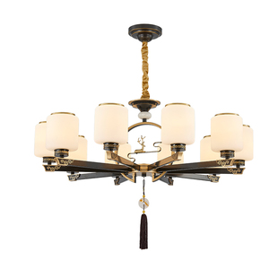 新中式简易吊灯家用客厅灯中国风2025年新款大厅餐厅琉璃吊灯