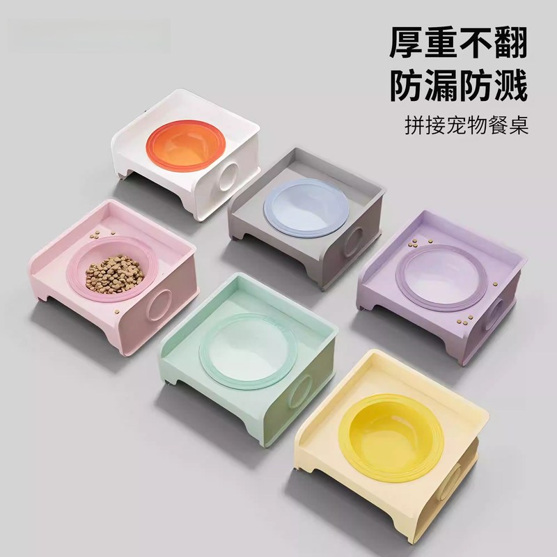 猫碗陶瓷保护颈椎增高架猫粮喝水碗猫咪饭碗猫食盆狗盆狗碗防打翻