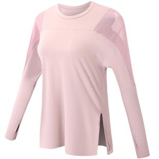 瑜伽上衣长袖女宽松速干衣大码胖mm200斤运动健身服秋冬跑步长款