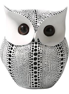 猫头鹰ins风书房样板间小摆件