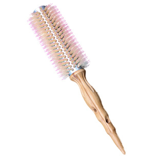 粉色铝皮滚梳理发店造型铝管卷发梳男女专用圆滚筒梳家用内扣卷梳