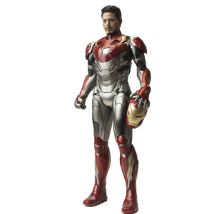 漫威真人版复仇者联盟1:6钢铁侠mk47静态手办模型摆件配真人头雕