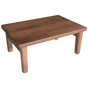 黑胡桃木榻榻米茶几实木飘窗桌折叠茶桌阳台地台矮桌老榆木炕桌几