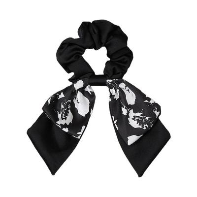 飘带大肠发圈~法式简约发带头绳高级感蝴蝶结低马尾气质丝巾发绳