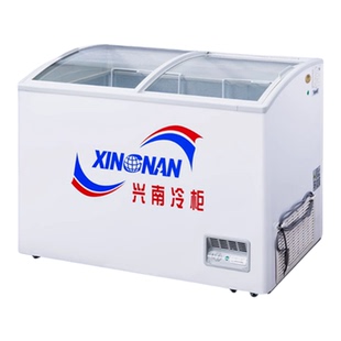 兴南卧式雪糕急冻柜弧门商用展示柜冰柜冷冻冰箱饮料冷柜超市饺子