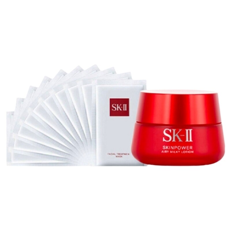 SK-II 肌源赋活修护面霜护肤套装 清爽款 80g +面膜 10片
