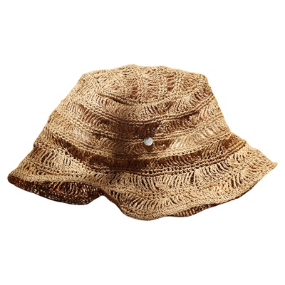 轻盈呼吸感镂空纸草渔夫帽草帽