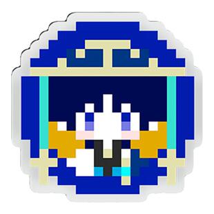 像素风原神同人周边冰箱贴大头贴痛包散兵枫原万叶风男温迪魈钟离