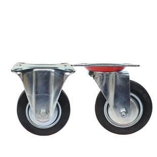 4寸5寸6寸8寸定向万向轮带刹车手推车平板车轮脚轮子静音耐磨轱辘