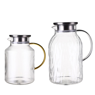 冷水壶玻璃耐高温凉水壶家用储水大容量晾凉白开水壶凉水杯扎壶
