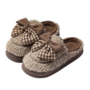 2025新款棉拖鞋女冬季室内家居家用保暖防滑厚底毛毛棉拖女士冬天