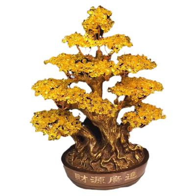 黄水晶发财树轻奢居家店铺招财树