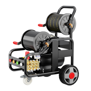 黑猫驰骋220V大功率家用高压管道疏通机商用污水管道水老鼠清洗机