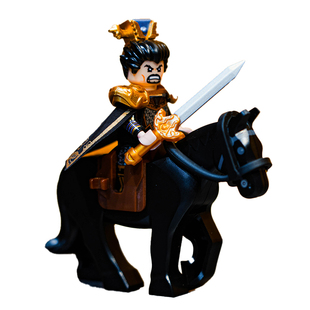 中国积木三国演义小侠魏国曹操士兵战马英雄人仔模型拼插男孩玩具