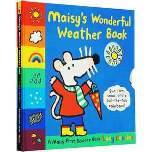 进口英文原版小鼠波波系列Maisy's Wonderful Weather Book天气图画故事幼儿趣味阅读精装操作书Lucy Cousins亲子互动绘本