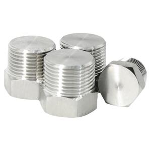 304不锈钢堵头法兰面外六角外丝油塞4分外四方螺塞1寸 闷头NPT1/4