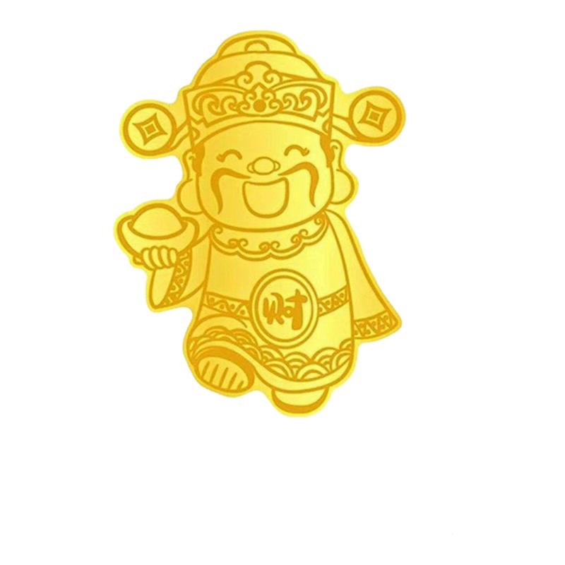 水贝黄金财神爷足金999手机贴手机贴纸