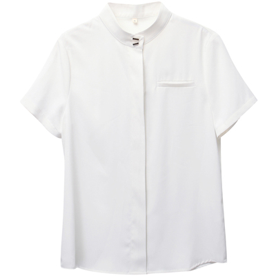 雪纺衬衫女短袖2021夏装新款OL