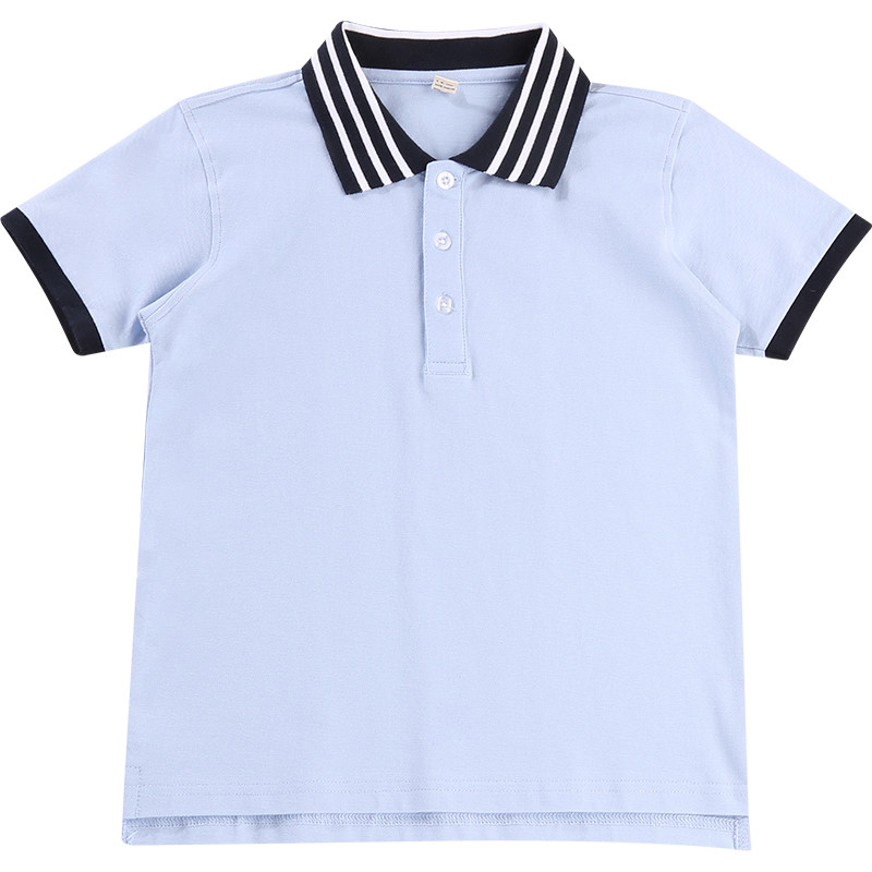 儿童校服短袖POLO衫男女童英伦风中小学生高中生夏季班服纯棉T恤