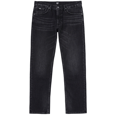 【张凌赫代言】Lee25冬新726标准中腰直筒磨毛黑灰色男牛仔裤保暖