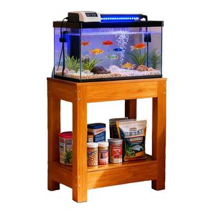 多层鱼缸架荷花缸支架底座客厅实木花架盆景茶几承重底柜置物架子