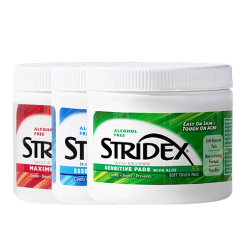 Stridex水杨酸棉片湿敷精华刷祛痘闭口粉刺黑头收毛孔官方旗舰正