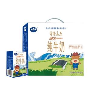 1青海湖3500米高原牧场纯牛奶200ml*10盒常温全脂牛奶早餐纯牛奶