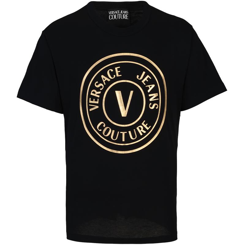 【自营】Versace/范思哲男士圆领棉质T恤百搭休闲男装短袖上衣