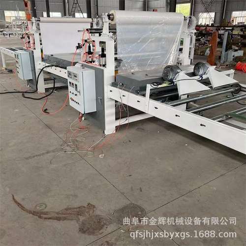 金辉胶膜木饰面贴面机 冷胶防火板贴纸机 装饰板平贴机价格优惠
