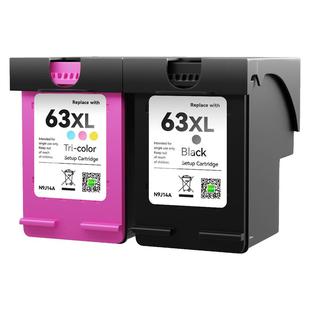 才进适用惠普63墨盒2130 2131 3630 3632 3830 3833 4512打印机4520 4522 4524 4650黑彩色63XL可加墨Deskjet