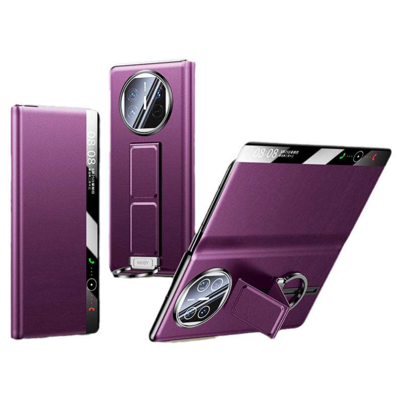 【顺丰发货】适用matex5手机壳新款支架腕带真皮翻盖手持典藏版x3折叠屏智能视窗磁吸超薄全包防摔女男保护套