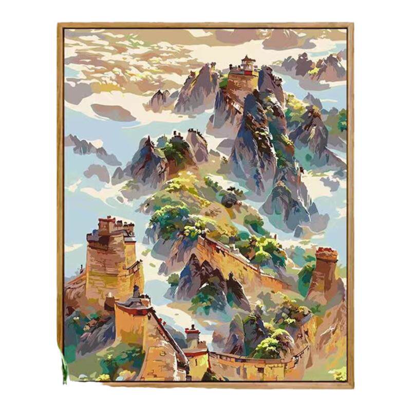 风景填色油彩画数字油画diy手工