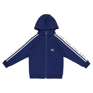 Mizuno美津浓男女童休闲外套春秋洋气中大儿童学生连帽开衫棒球服