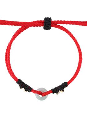 翡翠平安扣民族风中国结手绳新品