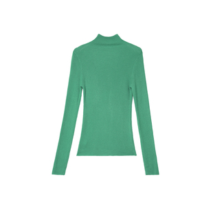 有耳uare小众设计 Basic云柔打底 丝光羊毛混纺高领针织打底上衣