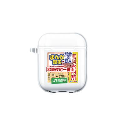 壳空间原创新宿拼贴适用15苹果Airpods1/2代透明耳机保护套pro软壳3