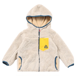 CHUMS洽洽鸟亲子户外儿童款运动休闲抓绒夹克外套上衣CH24-1061