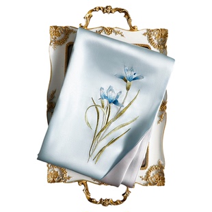 非遗苏绣丝巾礼盒送长辈妈妈生日礼物真丝披肩女杭州丝绸苏州高端