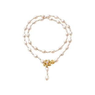 Amber Lollipop珍珠毛衣链女秋冬新品吊坠项链轻奢气质高级感颈链