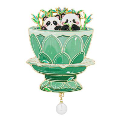 秘色瓷莲花碗熊猫冰箱贴中国风博物馆苏州文创旅游纪念品复古礼物