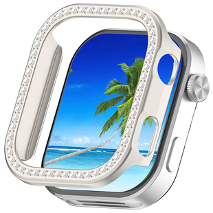 适用红米watch6手表镶钻保护壳镂空屏幕防摔Redmiwatch6运动小米智能手环六代表带保护套5/4腕带透明防刮表壳