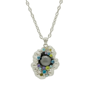 「海上生花」致敬日本岩仓康@自然主义灰珍珠项链floremure古董廊