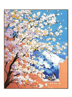 原创|《飞花闲茶》中古手绘油画
