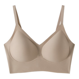 粉底液内衣女夏薄款隐形不透无痕吊带美背背心式一体内搭文胸罩