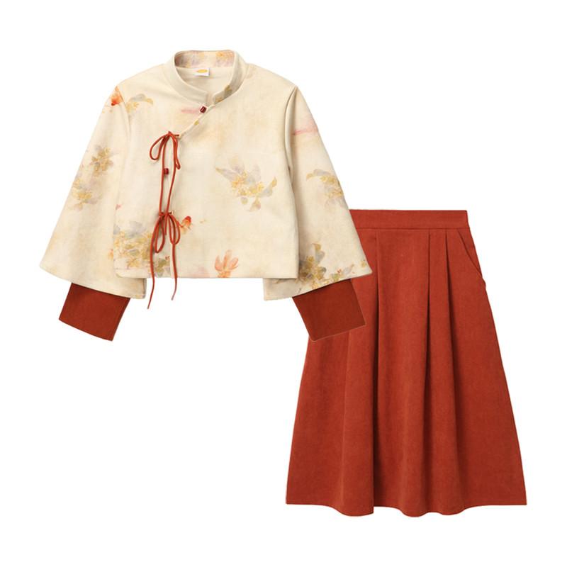 唐装汉服母女装全家福拜年服