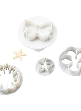 翻糖蛋糕模具diy工具雏菊蝴蝶塑料压模烘培用品全套套餐33件套装