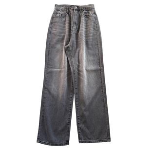 小瑕疵女款牛仔裤长裤宽松高腰直筒裤春秋季女裤女士大码裤子K238