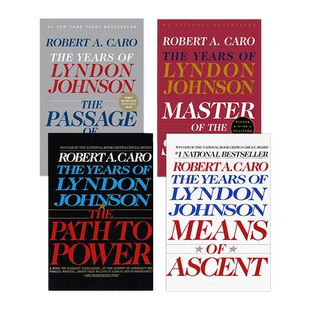 英文原版 The Years of Lyndon Johnson 林登·约翰逊传4册 美剧纸牌屋原型 Robert A. Caro 英文版 进口英语原版书籍