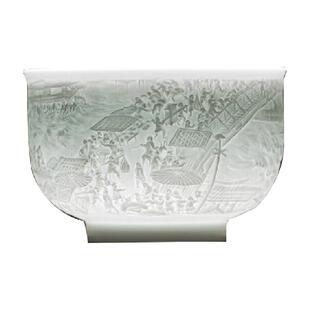 金镶玉景德镇黄守良手工主人杯影青雕刻茶杯品茗杯茶盏高档喝茶杯